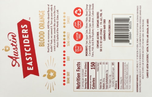 Austin Eastciders™  Blood Orange Cider Perspective: bottom