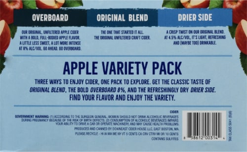 Downeast Unfiltered Cider Variety Pack Perspective: bottom