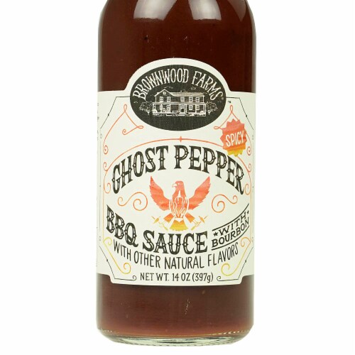 Brownwood Farms Ghost Pepper Spicy Hot Bourbon BBQ Sauce Gluten Free 14