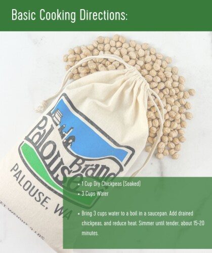 Palouse Brand Chickpeas/Garbanzo Beans, 5 LB Burlap Bag Perspective: bottom