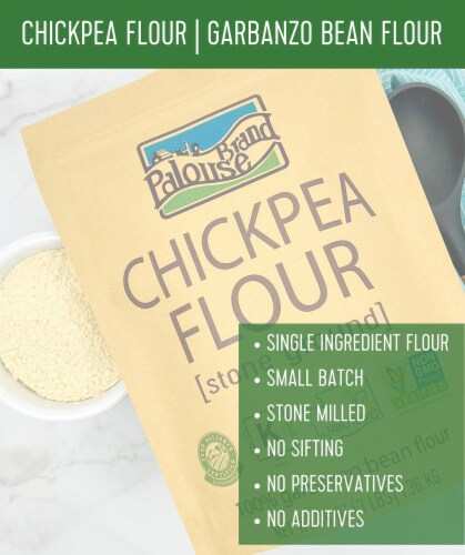 Palouse Brand Stone Ground Chickpea/Garbanzo Bean Flour Bundle: 9 LBS ( 3 - 3 LB Kraft Bags) Perspective: bottom