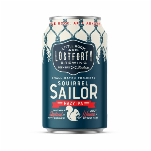 Lost Forty Brewing Squirrel Sailor Hazy IPA Craft Beer Perspective: bottom