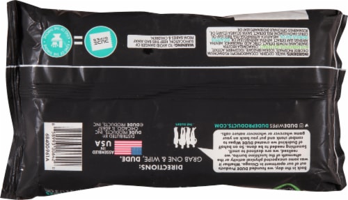 DUDE Wipes Flushable Mint Perspective: bottom