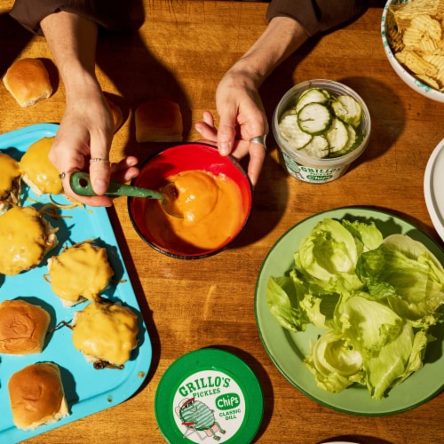 Grillo's® Fresh Classic Dill Pickle Chips Perspective: bottom
