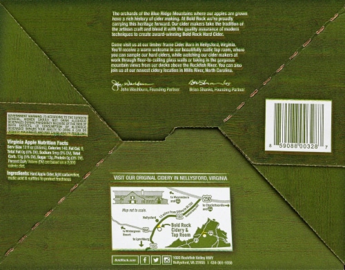 Bold Rock® Virginia Granny Smith Hard Apple Cider Perspective: bottom