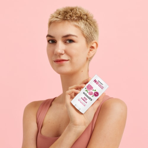 Schmidt's® Aluminum-Free 24-Hour Odor Protection Rose & Vanilla Vegan Natural Deodorant Stick Perspective: bottom