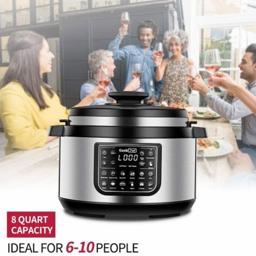 Geek Chef 12 in 1 Electric 8 Quart Oval Pressure Cooker Pot with LCD  Display, 1 Piece - Fry's Food Stores