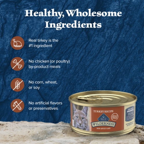 Blue Buffalo Wilderness High-Protein Grain-Free Adult Pate Wet Cat Food Turkey Perspective: bottom