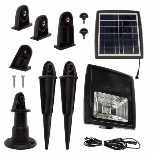 Gama Sonic Solar Flood Light with Warm White LEDs Perspective: bottom