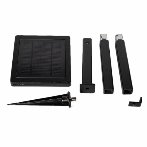 Contemporary Square Solar Path Light with 3 Ground Stake Mounting Options Perspective: bottom
