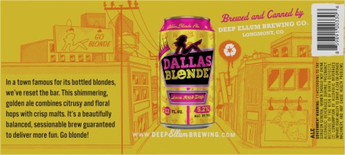 Deep Ellum Brewing Co Dallas Blonde® Ale Craft Beer Perspective: bottom