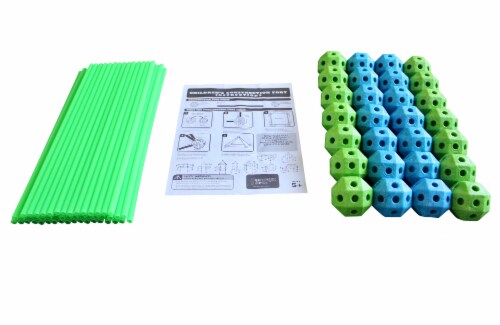 Funphix Glow in the Dark Fort Building Kit - Blue/Green Perspective: bottom