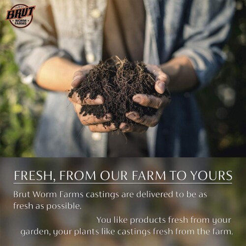 Brut Worm Farm All Natural Organic Worm Castings Soil Builder, 30 Pound Bag Perspective: bottom