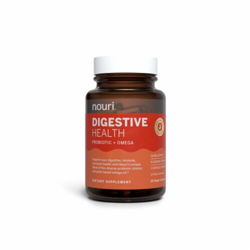 Nouri® Digestive Health Probiotic Capsules Perspective: bottom