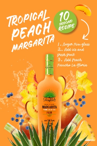 Rancho La Gloria Peach Margarita Ready to Drink Cocktail Perspective: bottom