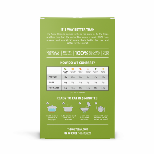Organic Edamame Spaghetti Pasta, Healthy Gluten Free Low Carb Keto Noodles, 8 oz (6 Pack) Perspective: bottom