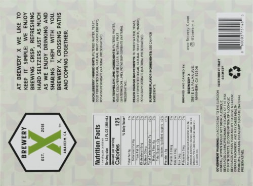 Brewery X Craft Hard Seltzer Variety Pack Perspective: bottom