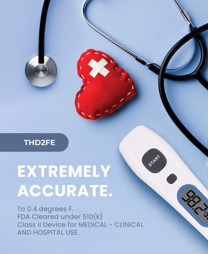 Metris Instruments Non-Contact Infrared Forehead Body Thermometer, THD2FE Perspective: bottom