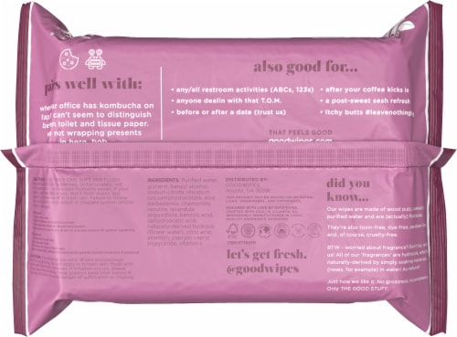 Goodwipes® Rosewater Hypoallergenic Flushable Wipes Perspective: bottom