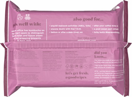 Goodwipes® Rosewater Hypoallergenic Flushable Wipes Perspective: bottom