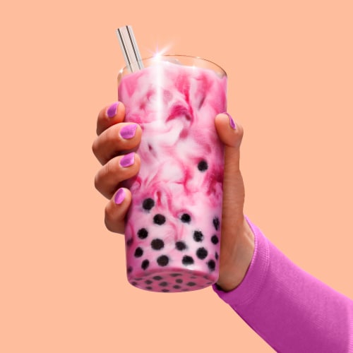 BobaBam® Strawberry Instant Boba Drink Packs Perspective: bottom
