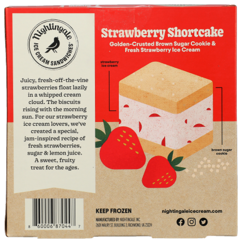 Nightingale® Strawberry Shortcake Ice Cream Sandwiches Perspective: bottom