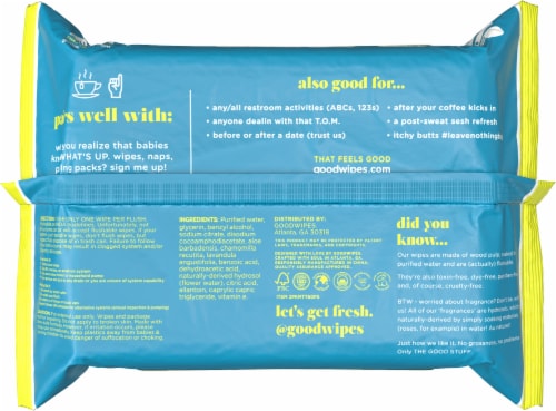 Goodwipes® Shea-Coco™ Hypoallergenic Flushable Wipes Perspective: bottom