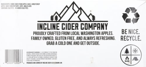 Incline Cider Company Imperial Hazy Honeycrisp Hard Cider Cans Perspective: bottom