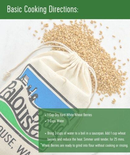 Palouse Brand Hard White Wheat Berries, 100 LBS (4 - 25 LB Bags) Perspective: bottom