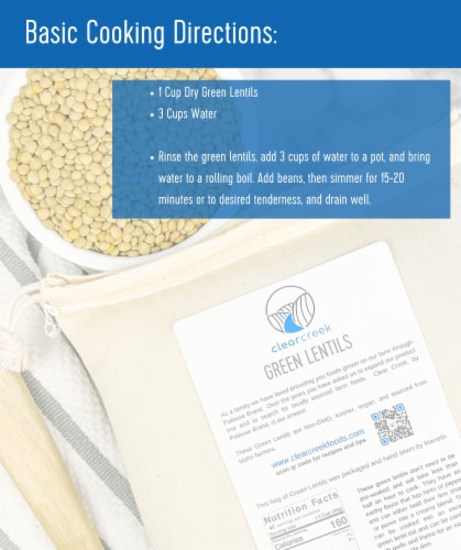 Clear Creek 100 LBS  Lentil Bundle: Beluga, Gold, Green, Red Lentils - 25 lbs each Perspective: bottom