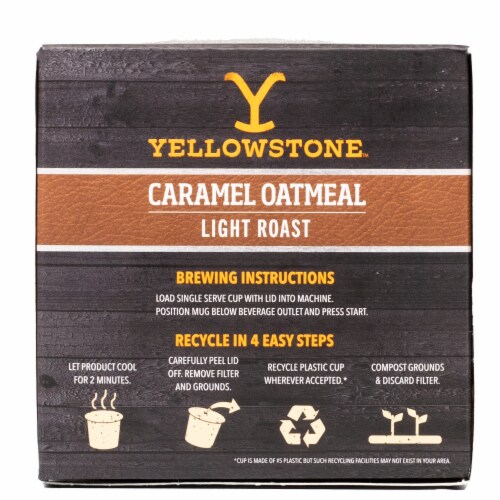 Yellowstone® Caramel Oatmeal Light Roast Single Serve Coffee Cups Perspective: bottom
