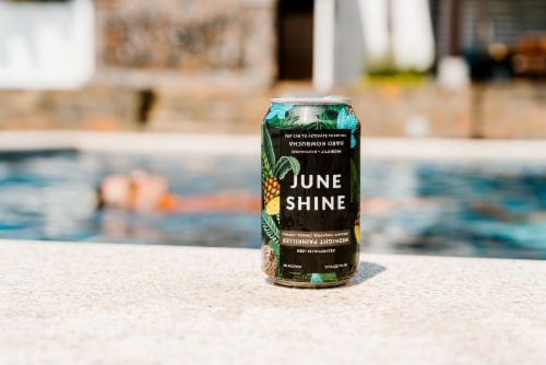 JuneShine Midnight Painkiller Hard Kombucha Perspective: bottom