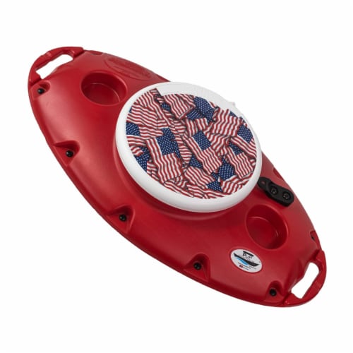 CreekKooler Pup 15 Quart Portable Floating Beverage Water Drink Can Cooler, Red Perspective: bottom