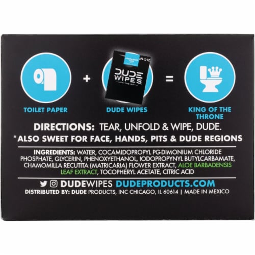 DUDE Wipes® Flushable Wipe Travel Packets Perspective: bottom