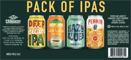 CANarchy Pack of IPAs Craft Beer Variety Pack Perspective: bottom