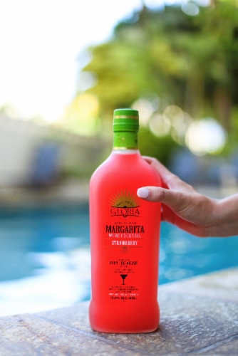 Rancho La Gloria Strawberry Margarita Ready to Drink Cocktail Single Bottle Perspective: bottom