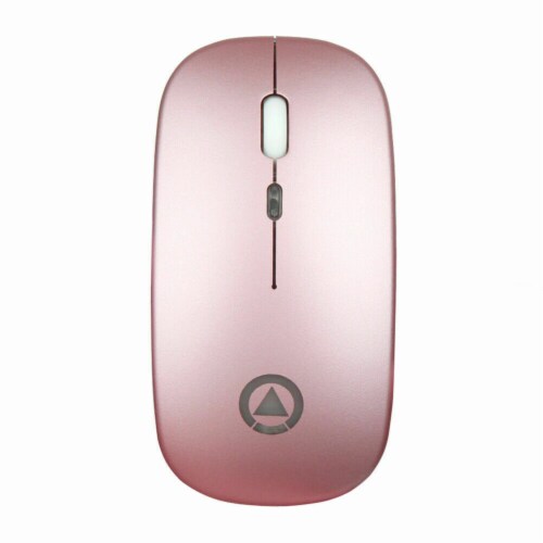 "2.4GHz Wireless Optical Mouse USB Rechargeable RGB Cordless Mice For PC Laptop (rose) " Perspective: bottom