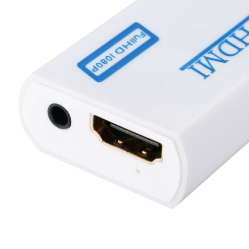White Portable W ii to HDMI W ii 2 HDMI Full HD Converter Audio Output Adapter TV 1 Fred Meyer