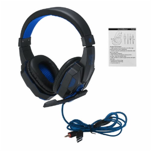 Gaming Headset Mic LED 3.5mm Headphones Stereo Surround For PC PS4 Xbox ONE  iPad