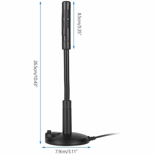 USB Computer Mini Condenser Microphone Stand Recording Mic For PC Desktop Laptop Perspective: bottom
