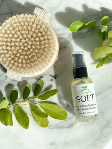 Clearly SOFT Sensitive, Face and Body Oil Moisturizer Perspective: bottom