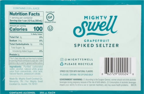 Mighty Swell Goin for it Grapefruit Spiked Spritzer Perspective: bottom