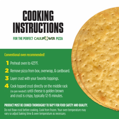 Caulipower® Cauliflower Pizza Crusts Perspective: bottom
