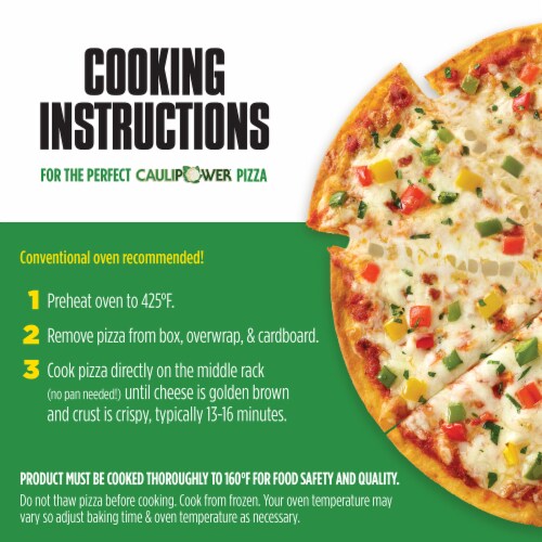 Caulipower® Stone-Fired Veggie Cauliflower Crust Frozen Pizza Perspective: bottom
