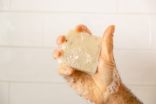 Dr. Squatch Bay Rum Natural Bar Soap Perspective: bottom