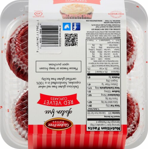 Gluten Free Nation Red Velvet Cupcakes Perspective: bottom