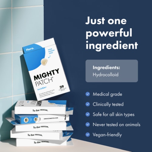 Hero Cosmetics Mighty Patch® Invisible+ Acne Pimple Patches Perspective: bottom