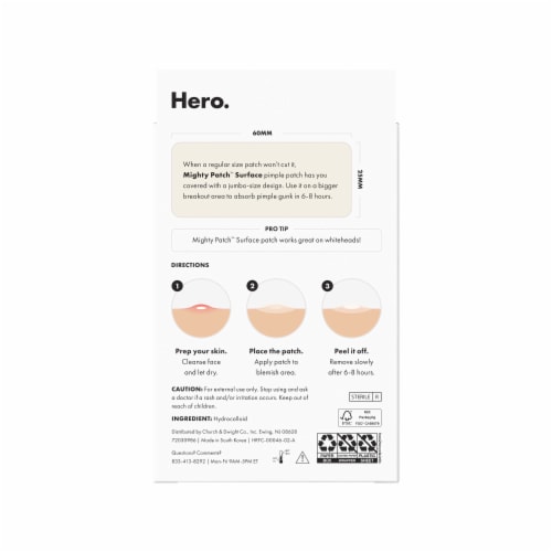 Hero Cosmetics Mighty Patch Surface Pimple Patches Perspective: bottom