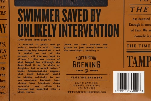 Coppertail Brewing Co. Night Swim Porter Perspective: bottom