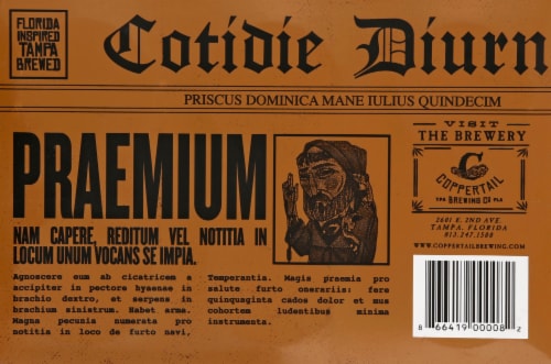 Coppertail Brewing Co. Unholy Trippel Craft Beer Perspective: bottom